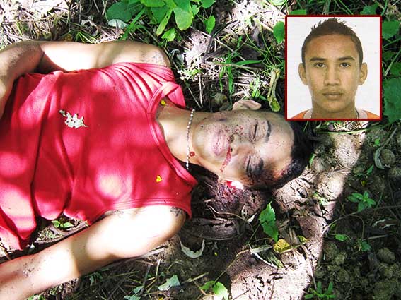 El cadáver de alias el ‘Bebe’ fue hallado en una trocha.