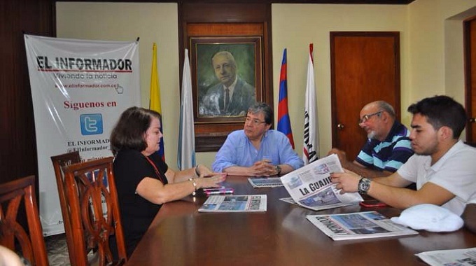 Carlos Holmes Trujillo en el salón Pepe Vives De Andreis de EL INFORMADOR.