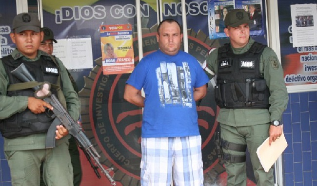 Heberto Antonio Romero Urdaneta, cuando estuvo preso en Venezuela.