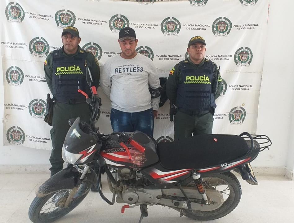 La motocicleta se encuentra requerido por parte de la Fiscalía General de la Nación en la ciudad de Santa Marta.