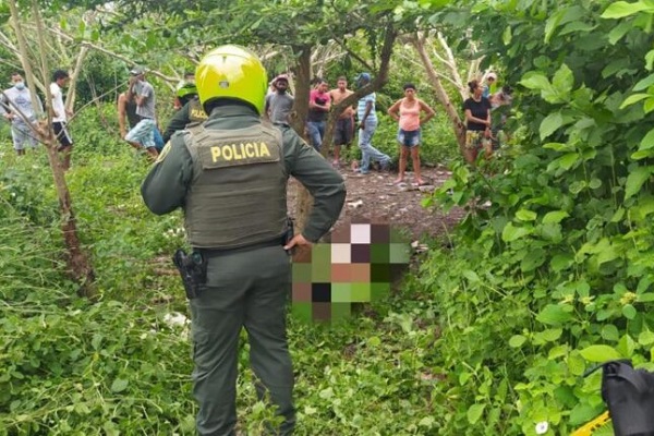 En este sitio fueron acribillados los dos venezolanos en el barrio Los Olivos de Barrancas.