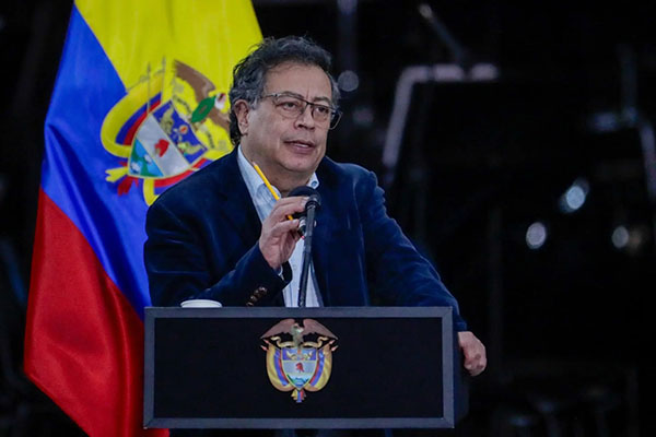 Gustavo Petro, presidente de Colombia en una alocución pública. Foto EFE