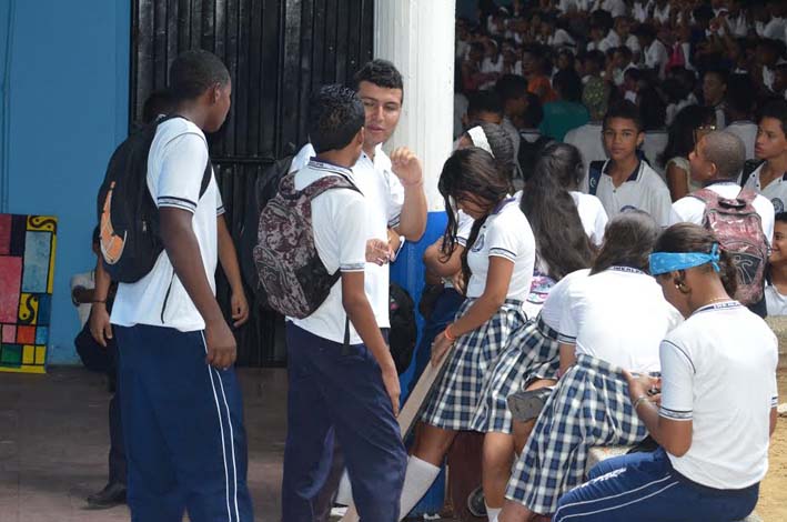 Estudiantes de la Institución Educativa Almirante Padilla.