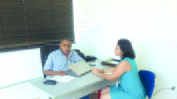 Aspecto de la reunión que sostuvo la gerente de Electricaribe Martha Iguarán Daza.