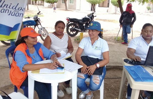 Jornadas de sisbenizaciones que se estarán realizando todos los viernes en el municipio de San Juan del Cesar.