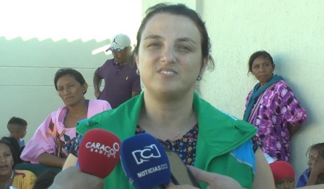 La directora del Bienestar Familiar en el departamento de la Guajira,  Karen Abudinen.