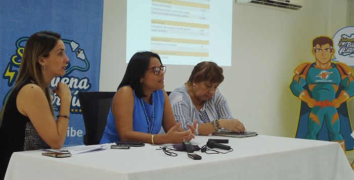 En la Mesa, se encontraban las representantes de la empresa y líderes del programa social.