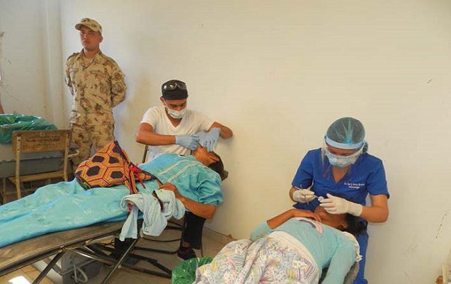 Servicio de medicina general, odontología, pediatría, fueron algunos de los servicios que recibieron los nativos de la etnia Wayúu.