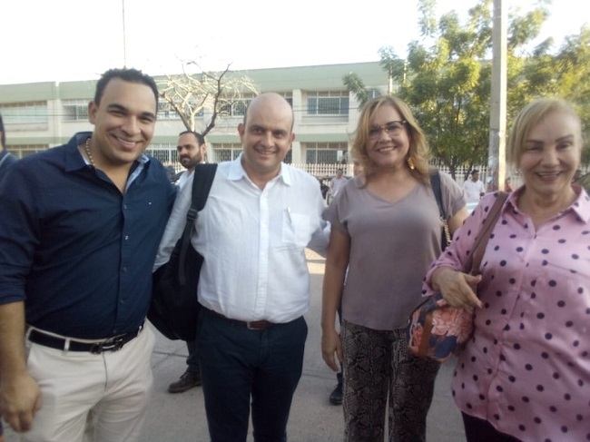 El alcalde Iván Mauricio Soto Balan, el ministro Iván Darío González, la Representante María Cristina Soto y la primera dama Emperatriz Balan.