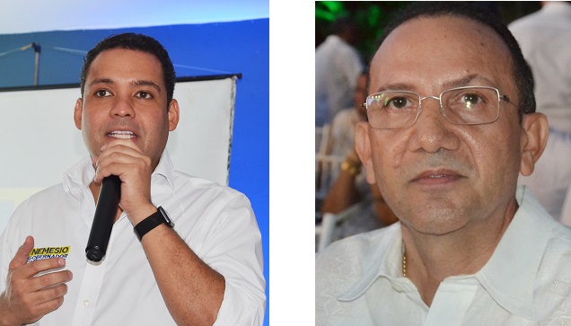 Nemesio Roys Garzón, gobernador de La Guajira, Ituriel Gutiérrez Iguarán, secretario de Educación Departamental.