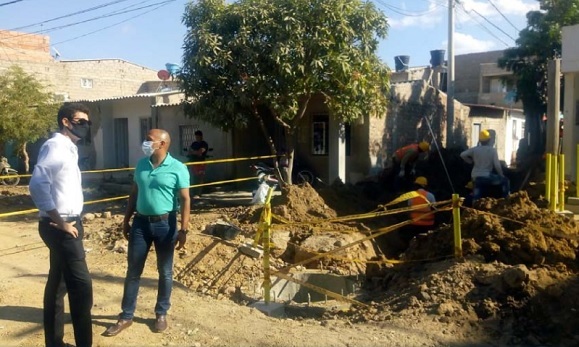 Asaa inspecciona las obras de acueducto y alcantarillado en Riohacha