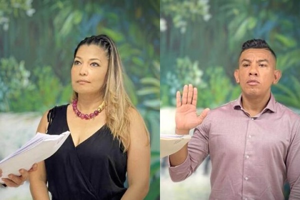 Ante el director se posesionaron María Piedad Echeverría Rodríguez y Manuel Manjarres Altahona.