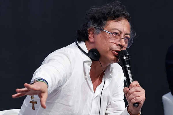 Gustavo Petro, presidente de Colombia en una alocución pública. Foto EFE