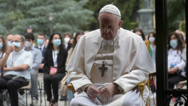 Durante la pandemia, al Papa Franciso sólo se le ha visto usando mascarilla en dos ocasiones.