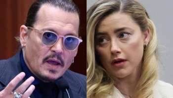 Amber Heard y Johnny Depp En el estrado