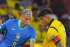 ‘Richarlison’ jugador de la Selección de Brasil enfrentándose con Piero Hincapié, jugador de la selección de Ecuador. Foto EFE